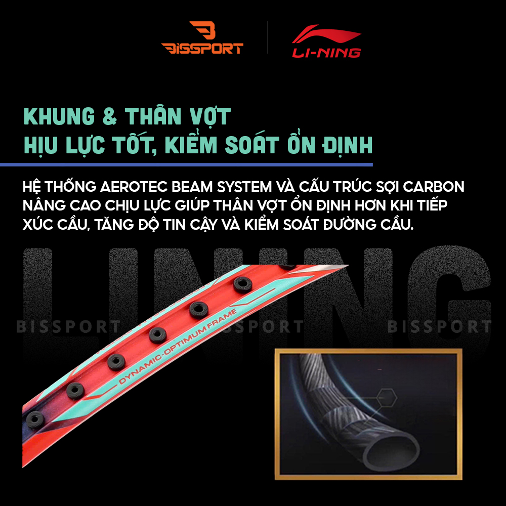 Vợt Cầu Lông Lining Aeronaut 6000 Power Chính Hãng - Hơi Nặng Đầu - Tấn Công Ổn Định Và Dễ Kiểm Soát